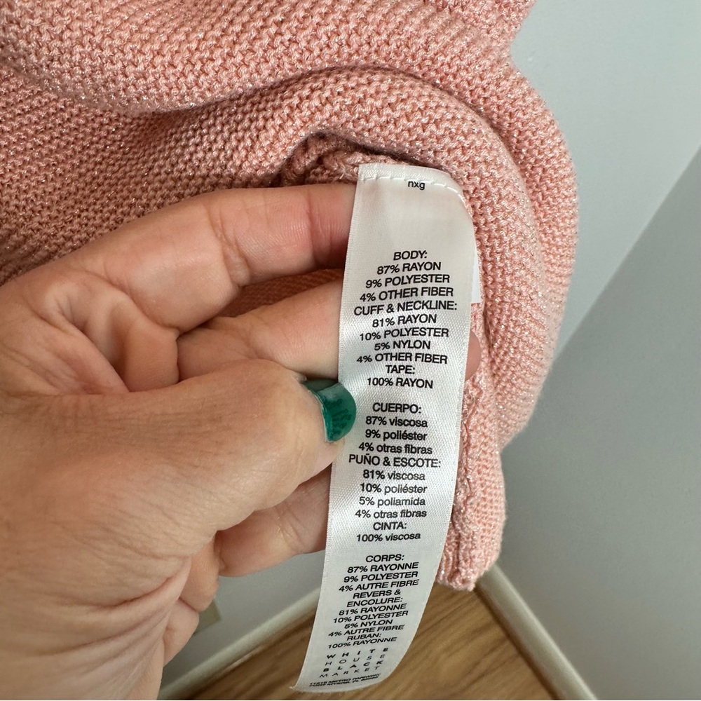 NEW White House Black Market Sweater Tank Tunic in Peach Smoothie Pink - Picture 6 of 8